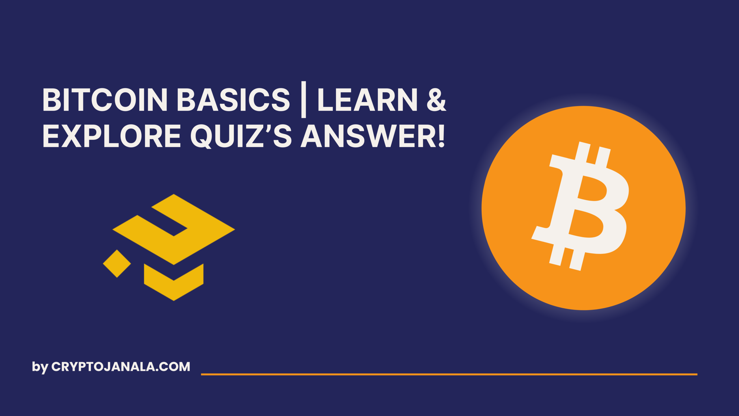 Bitcoin Basics Learn & Explore Quiz Questions and Answers displayed on a mobile screen